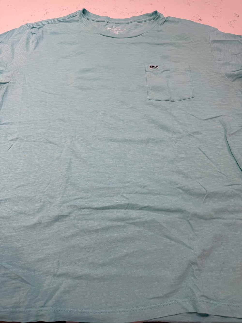 Vineyard Vines Men's Pocket Tee in Light Aqua/Teal